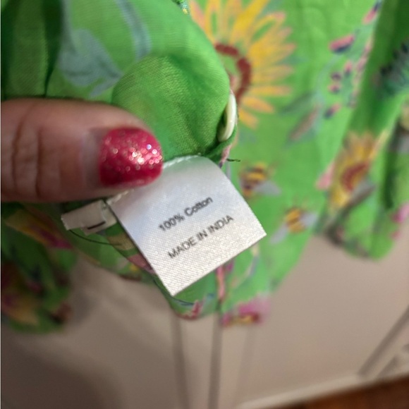 Banjanan Alfreda Shirt in Jubilee Pistachio Green Size S - Picture 6 of 6